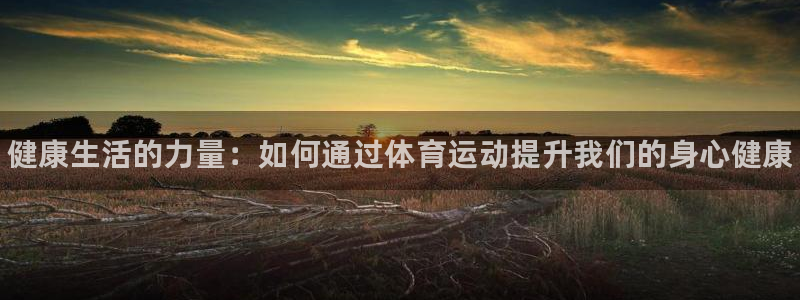MK体育官方正版app娱乐代理怎么样：健康生活的力量